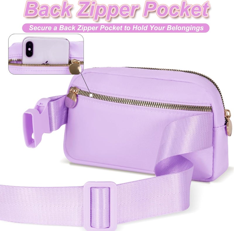 Uygafly Christmas Gift for Teen Girls Kids Daughter Her - Birthday Gifts for 3 4 5 6 7 8 9 10 11 12 13 Year Old Girls,Fanny Pack Crossbody Bag Purse Belt Bag Cute Trendy Stuff | Lavender,Initial A - Image 3